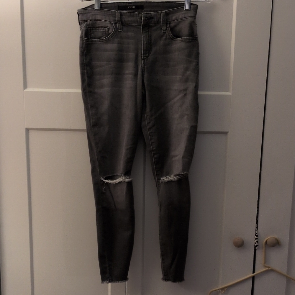 Joe's Jeans Charcoal Distressed Skinny Jeans